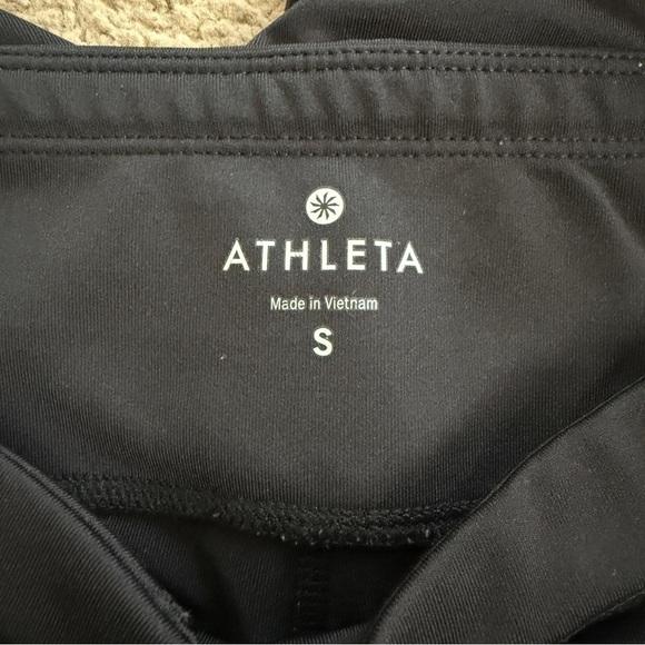Athleta Mesh Sonar Cropped Active Workout Black Leggings Size Small athletic - Picture 5 of 12